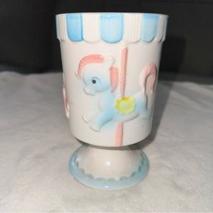 Vintage Baby Planter Rubens Original Japan Carousel Horse Giraffe Elephant 6104